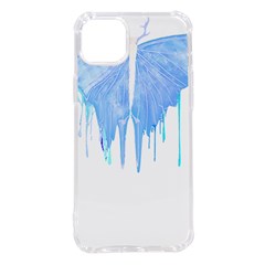 Butterfly Art T- Shirtmelting Butterfly Blue Wings Art  Design T- Shirt Iphone 14 Plus Tpu Uv Print Case by EnriqueJohnson