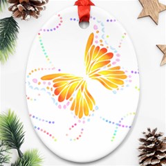 Butterfly Design T- Shirtbutterfly T- Shirt (1) Oval Ornament (two Sides) by EnriqueJohnson