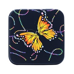 Butterfly Design T- Shirtbutterfly T- Shirt (1) Square Metal Box (black)