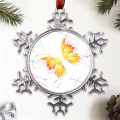 Butterfly Design T- Shirtbutterfly T- Shirt (1) Metal Large Snowflake Ornament by EnriqueJohnson