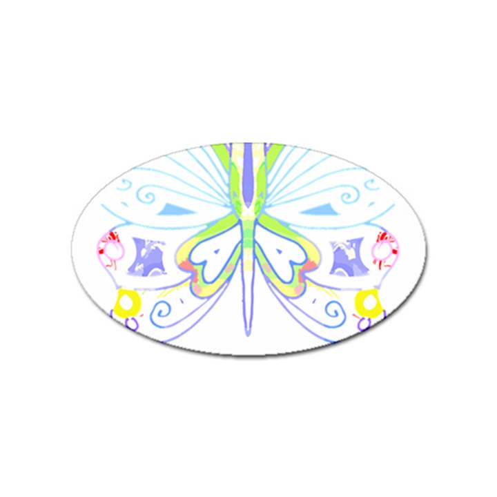 Butterfly Design T- Shirtbutterfly T- Shirt (2) Sticker Oval (10 pack)