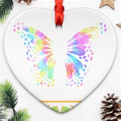 Butterfly Lover T- Shirtbutterfly T- Shirt Heart Ornament (two Sides) by EnriqueJohnson