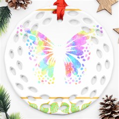 Butterfly Lover T- Shirtbutterfly T- Shirt Ornament (round Filigree)