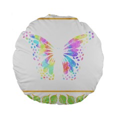 Butterfly Lover T- Shirtbutterfly T- Shirt Standard 15  Premium Flano Round Cushions by EnriqueJohnson