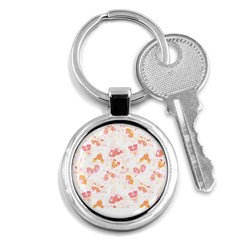 Butterfly T- Shirt Butterflies And Moths Pattern T- Shirt Key Chain (round) by EnriqueJohnson