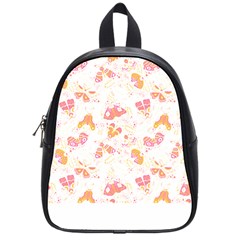 Butterfly T- Shirt Butterflies And Moths Pattern T- Shirt School Bag (small) by EnriqueJohnson