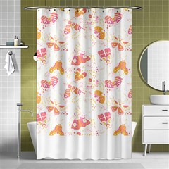 Butterfly T- Shirt Butterflies And Moths Pattern T- Shirt Shower Curtain 48  X 72  (small)  by EnriqueJohnson