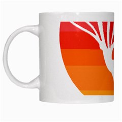 Butterfly T- Shirt Butterfly Orange Red Gradient T- Shirt White Mug by EnriqueJohnson