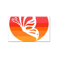 Butterfly T- Shirt Butterfly Orange Red Gradient T- Shirt Sticker Rectangular (10 Pack)