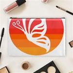 Butterfly T- Shirt Butterfly Orange Red Gradient T- Shirt Cosmetic Bag (Large) Front