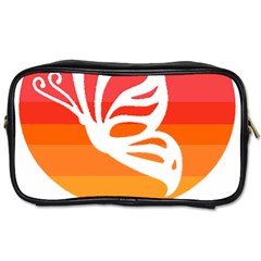 Butterfly T- Shirt Butterfly Orange Red Gradient T- Shirt Toiletries Bag (one Side) by EnriqueJohnson