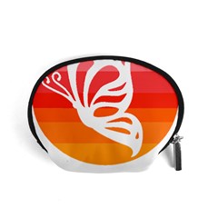 Butterfly T- Shirt Butterfly Orange Red Gradient T- Shirt Accessory Pouch (small) by EnriqueJohnson