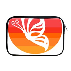 Butterfly T- Shirt Butterfly Orange Red Gradient T- Shirt Apple Macbook Pro 17  Zipper Case by EnriqueJohnson