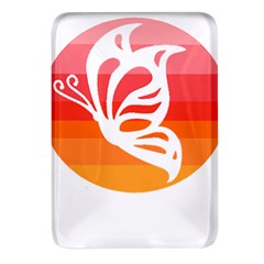 Butterfly T- Shirt Butterfly Orange Red Gradient T- Shirt Rectangular Glass Fridge Magnet (4 Pack) by EnriqueJohnson