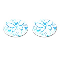 Butterfly T- Shirt Butterfly T- Shirt Cufflinks (oval) by EnriqueJohnson