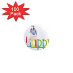 Happy 1  Mini Magnets (100 pack)  Front