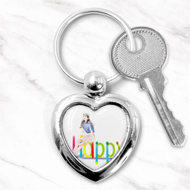 Happy Key Chain (Heart)