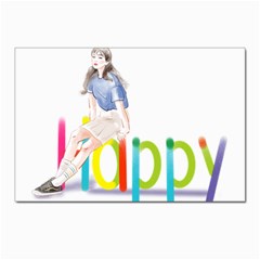 Happy Postcard 4 x 6  (pkg Of 10) by SychEva