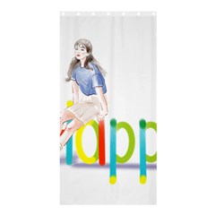 Happy Shower Curtain 36  X 72  (stall)  by SychEva