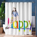 Happy Shower Curtain 60  x 72  (Medium)  60 x72  Curtain