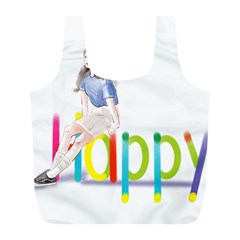 Happy Full Print Recycle Bag (l) by SychEva