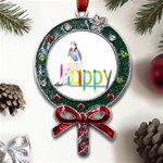 Happy Metal X Mas Lollipop with Crystal Ornament Front