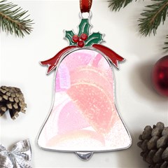 Candy T- Shirt Grapefruit Orange Pink Sugar Candy Slices Photograph T- Shirt Metal Holly Leaf Bell Ornament by EnriqueJohnson