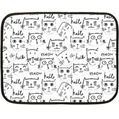 Cat Apparel T- Shirt Cute Cat Pattern For Cat Lovers T- Shirt Two Sides Fleece Blanket (mini) by EnriqueJohnson