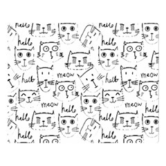 Cat Apparel T- Shirt Cute Cat Pattern For Cat Lovers T- Shirt Two Sides Premium Plush Fleece Blanket (large) by EnriqueJohnson