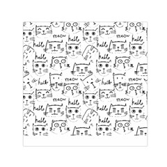 Cat Apparel T- Shirt Cute Cat Pattern For Cat Lovers T- Shirt Square Satin Scarf (30  X 30 ) by EnriqueJohnson