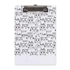 Cat Apparel T- Shirt Cute Cat Pattern For Cat Lovers T- Shirt A5 Acrylic Clipboard by EnriqueJohnson