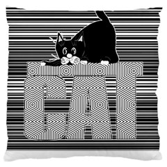 Cat Lover Gifts T- Shirtcat T- Shirt (3) Large Cushion Case (one Side) by EnriqueJohnson