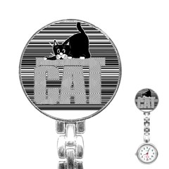 Cat Lover Gifts T- Shirtcat T- Shirt (3) Stainless Steel Nurses Watch by EnriqueJohnson