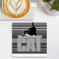 Cat Lover Gifts T- Shirtcat T- Shirt (3) Uv Print Square Tile Coaster  by EnriqueJohnson