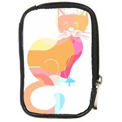 Cat Lover Gifts T- Shirtcat T- Shirt (5) Compact Camera Leather Case by EnriqueJohnson