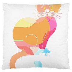 Cat Lover Gifts T- Shirtcat T- Shirt (5) Large Cushion Case (one Side) by EnriqueJohnson