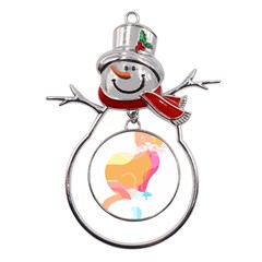 Cat Lover Gifts T- Shirtcat T- Shirt (5) Metal Snowman Ornament