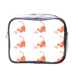 Cat T- Shirt Cute Cat Pattern For Cat Lovers T- Shirt Mini Toiletries Bag (one Side)