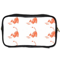 Cat T- Shirt Cute Cat Pattern For Cat Lovers T- Shirt Toiletries Bag (two Sides) by EnriqueJohnson