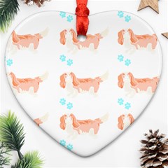 Cavalier King Charles Spaniel Dog T- Shirt Cavalier King Charles Spaniel Dog T- Shirt (1) Heart Ornament (Two Sides)