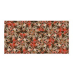 Red Blossom Harmony Pattern Design Satin Wrap 35  X 70  by dflcprintsclothing