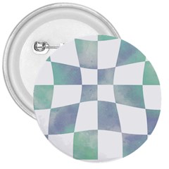 Checkerboard T- Shirt Psychedelic Watercolor Check Aqua T- Shirt 3  Buttons