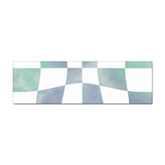 Checkerboard T- Shirt Psychedelic Watercolor Check Aqua T- Shirt Sticker Bumper (10 Pack) by EnriqueJohnson