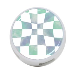 Checkerboard T- Shirt Psychedelic Watercolor Check Aqua T- Shirt 4-port Usb Hub (two Sides) by EnriqueJohnson