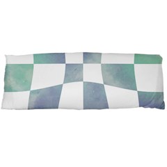 Checkerboard T- Shirt Psychedelic Watercolor Check Aqua T- Shirt Body Pillow Case (dakimakura) by EnriqueJohnson