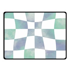 Checkerboard T- Shirt Psychedelic Watercolor Check Aqua T- Shirt Two Sides Fleece Blanket (small) by EnriqueJohnson