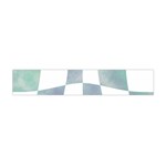 Checkerboard T- Shirt Psychedelic Watercolor Check Aqua T- Shirt Premium Plush Fleece Scarf (Mini) Front