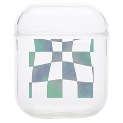 Checkerboard T- Shirt Psychedelic Watercolor Check Aqua T- Shirt Airpods 1/2 Case by EnriqueJohnson