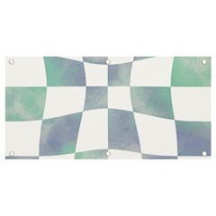 Checkerboard T- Shirt Psychedelic Watercolor Check Aqua T- Shirt Banner And Sign 4  X 2  by EnriqueJohnson