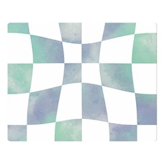 Checkerboard T- Shirt Psychedelic Watercolor Check Aqua T- Shirt Premium Plush Fleece Blanket (large) by EnriqueJohnson